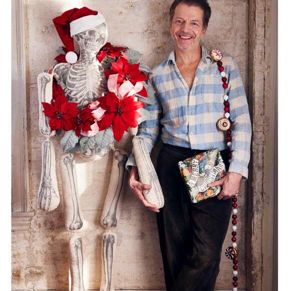 John Derian  x  Target Skeleton with Santa Hat  - Long Lost Friend  - 2025 - NEW - Picture 4 of 4